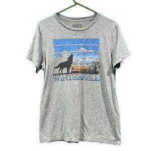 Game Of Thrones Isaac Morris Winterfell Direwolf Stark Gray Shirt Size Medium